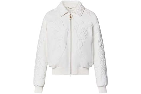 louis vuitton ornaments leather blouson white|lv ornaments leather blouse.